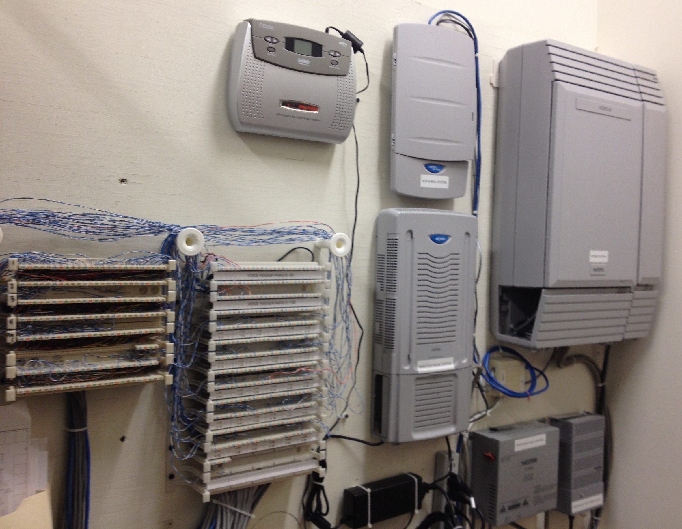 Legacy Nortel BCM50_MICS PBX Box in server room